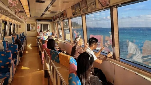 [Tur 9 orang/antar-jemput hotel] Perjalanan satu hari di Izu: Kereta pemandangan laut + Pantai Jogasaki + Gunung Omuro