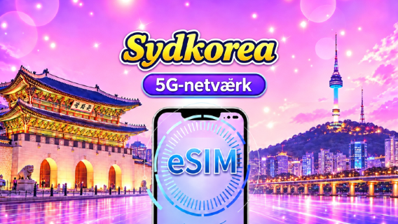Sydkorea 5G eSIM | Understøtter TikTok & ChatGPT | Daglig datapakke / Samlet datapakke | Faktureres pr. 24 timer | 1-30 dage | QR-kode