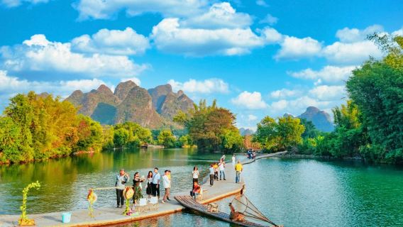 Guilin Sungai Li + Bandar Lama Xingping + Galeri Sepuluh Li lawatan sehari sewaan peribadi hiburan tulen boleh tetapkan perjalanan