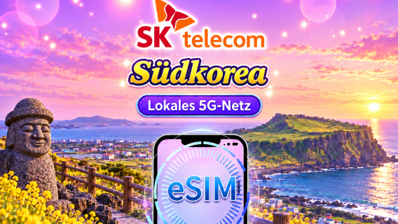 Südkorea SKT | 5G/4G eSIM | Tagespaket | Telefonnummer + SMS | 24-Stunden-Abrechnung | 1-90 Tage | QR code
