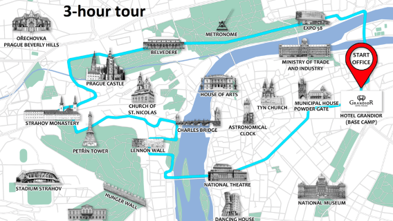 Prague : visite de 3 heures en trottinette électrique à gros pneus