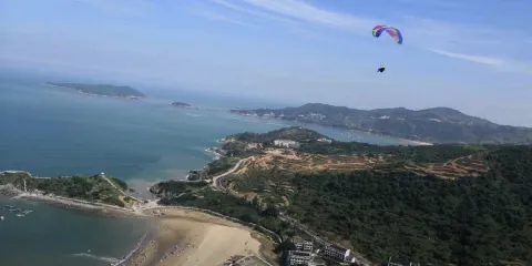 温州霧城滑翔基地+蒼南羅家山霧城航空飛行營地滑翔傘飛行體驗【專業教練帶飛+贈送GoPro影片拍攝】