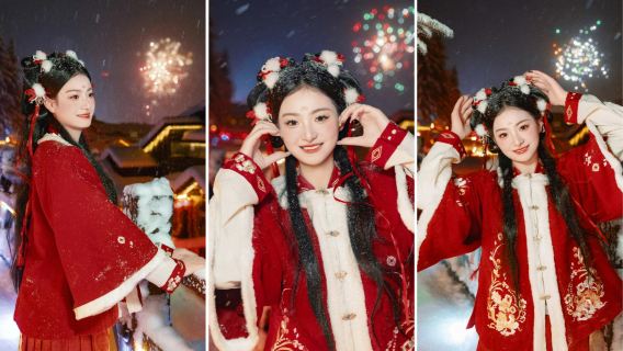 黑龍江牡丹江漢服拍攝體驗（多風格任選+民族風+服裝精美多樣+一站式妝造拍攝服務）