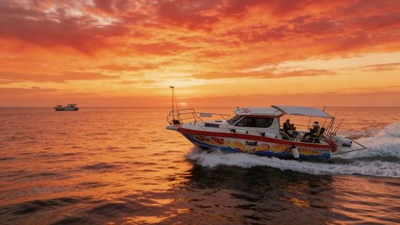 [Sewa Kapal Layar Mewah Memancing di Weihai] Pulau Xiaoshi Weihai, kapal mewah import 11 meter 'Nezha' + sewa kapal 3 jam + buah-buahan dan minuman + memancing di laut