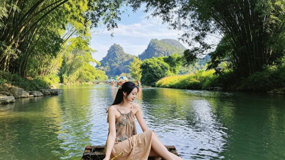 Lawatan Sehari Yangshuo Sungai Li + Rakit Buluh Sungai Yulong + Gunung Xianggong + Pemandangan Indah Gunung-ganang [Kumpulan Kecil 8 Orang/Lawatan Peribadi]