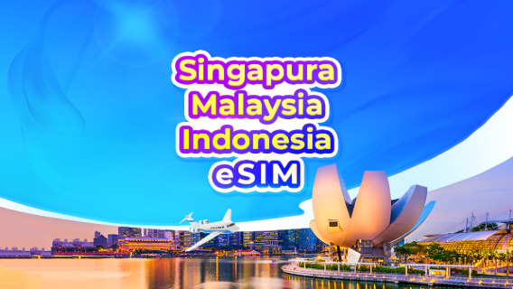 eSIM 5G Singapura/Malaysia/Indonesia | Paket Harian / Data Total | 1-30 Hari | Penagihan 24 Jam | Kode QR