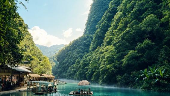 [Kumpulan 2-8 orang] Lawatan sehari Lembah Gunung Ping + pemandangan malam Xuan'en [Termasuk tiket kapal dan pengangkutan pelancongan] Dengan perkhidmatan hantar-jemput