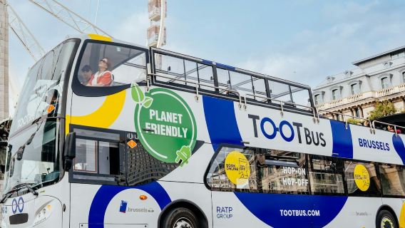 Tootbus Bruxelles: tour in autobus elettrico hop-on hop-off + mondo della birra belga