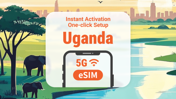 Uganda 5G eSIM | Dual Network Coverage | 1–30 Days | Instant QR