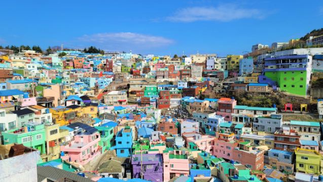 Busan taejongdae + Songdo sea cable car + Gamcheon culture village + Gwangalli beach