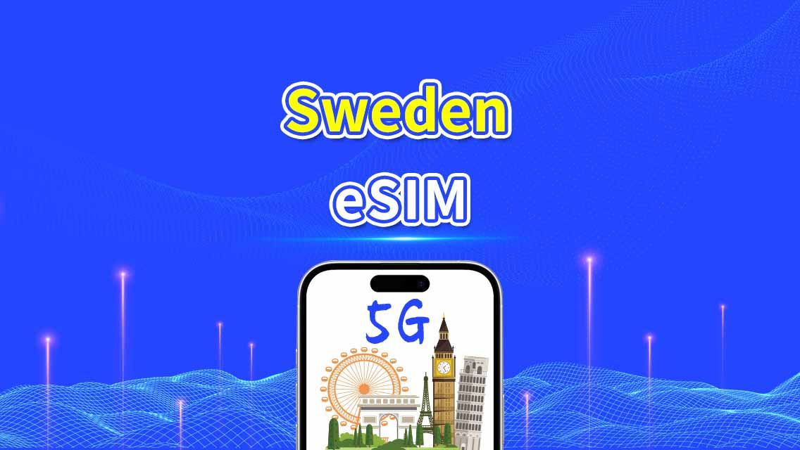 eSIM sueca | 5G/4G | Datos de alta velocidad | Servicio 24 horas | Disponibilidad de 1 a 30 días | Código QR