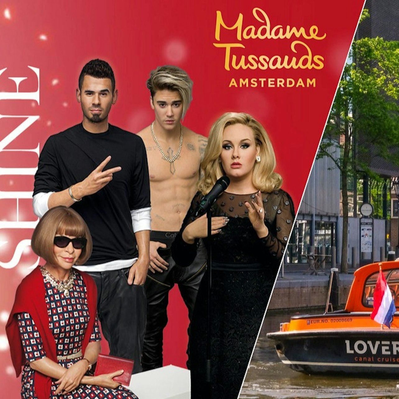 ตั๋วเข้าชมมาดามทุสโซอัมสเตอร์ดัม + ตั๋วล่องเรือคลอง