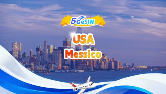 eSIM 5G disponibile negli Stati Uniti e in Messico| Pacchetto per uso giornaliero/pacchetto importo totale| 1-30 giorni|Codice QR