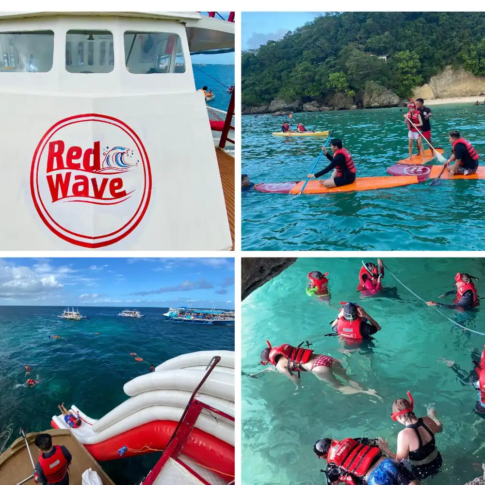 最強ホッピング ボラカイ島Red Wave プレミアムアイランドホッピングツアー（水上