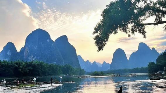 Tagesausflug in Guilin|Zwei Flüsse und vier Seen + Bambusfloßfahrt am Elefantenrüsselberg