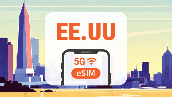Estados Unidos 5G eSIM | IP Local • Apps de IA y TikTok | 1–30 Días | Código QR