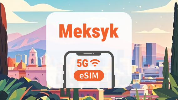 Meksyk 5G eSIM | Podwójna sieć • Wszystkie AI & TikTok | 1–30 dni | Kod QR