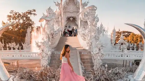 【十一大促】清邁白廟+黑廟+藍廟一日遊丨搭配長頸族/咖啡廳