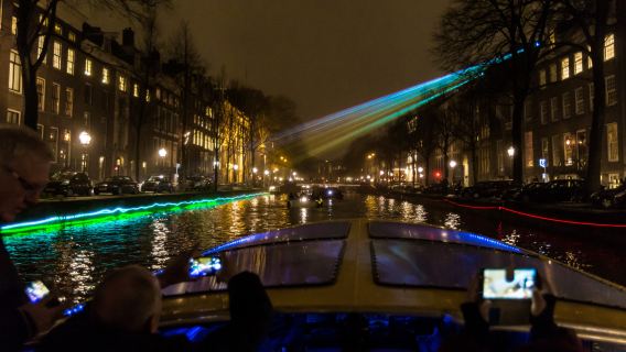 German Light Festival canal cruise with unlimited drinks
