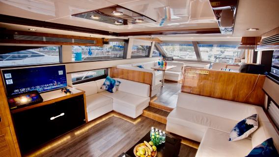 【廣州遊艇】廣州太古倉遊艇會72英尺豪華三層遊艇包船夜遊珠江+贈送水果飲料+遊艇KTV+麻將桌+啤酒+紅酒香檳