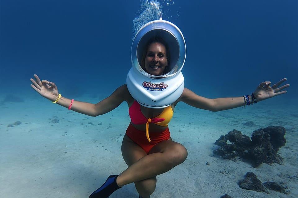 Esperienza di camminata subacquea a Zanzibar, senza bisogno di nuotare