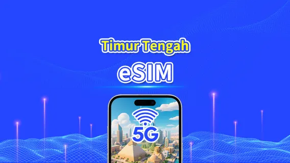 eSIM Timur Tengah | 5G/4G | Paket Data Harian/Total | 1–30 hari | Penagihan 24-Jam | Kode QR