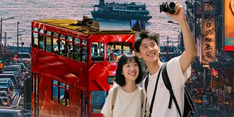 【流量卡·含餐·贈咖啡】落日飛車穿梭港島追日落+香港一日遊