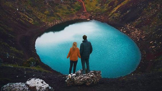 Tur grup dengan pemandu wisata bahasa Cina dan Inggris ke Golden Circle Islandia, Gullfoss, dan Geyser, perjalanan satu hari dengan opsi Blue Lagoon