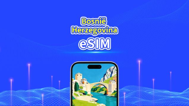 Bosnië-Hercegovina eSIM | 4G | Dagelijks/totaal datapakket | 1-30 dagen | 24-uurs facturatie | QR-code