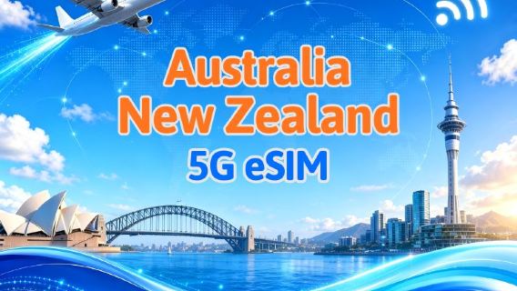 Australia/New Zealand 5G eSIM | Supports Google Maps/ChatGPT | Daily/Data Packages | 1-30 Days | Billed 24 Hours | QR Code