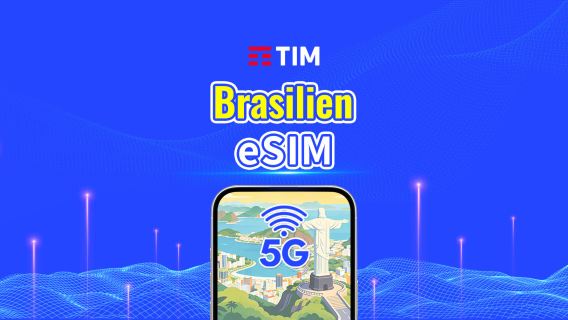 Brasilien TIM 4G/5G eSIM | Daglig förbrukning/datapaket | 24-timmarsdebitering | 1-30 dagar | QR-kod