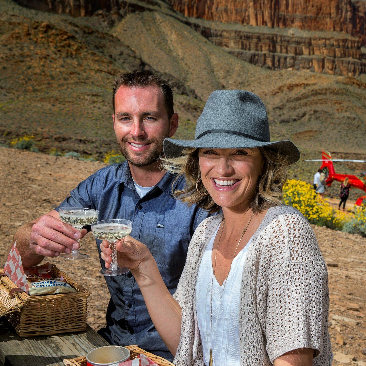 Grand Canyon: tour in elicottero Grand Celebration con ritorno facoltativo al tramonto