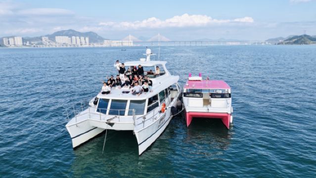 【惠州遊艇出海】惠州巽寮灣網紅雙體小遊艇包船出海（海之星88號）