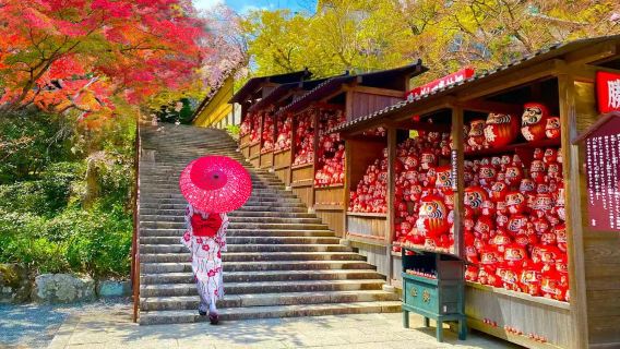 Osaka & Kyoto : Visite des sites célèbres | Prières au Katsuō-ji + Paysages magnifiques d'Arashiyama à Kyoto + Pèlerinage au Kinkaku-ji