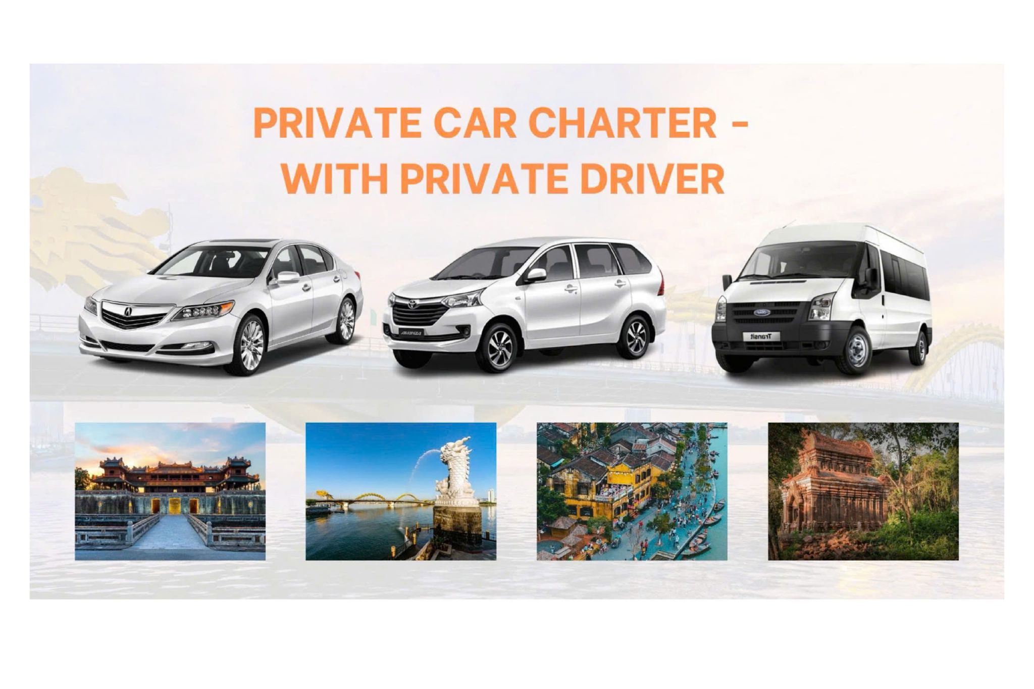 Location de voiture privée à Da Nang : excursion personnalisée d'une demi-journée ou d'une journée complète avec chauffeur