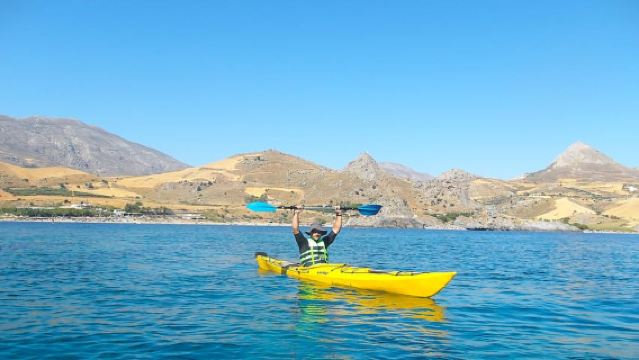 Rethymno: Kajaktour auf dem Meer und Schnorcheln