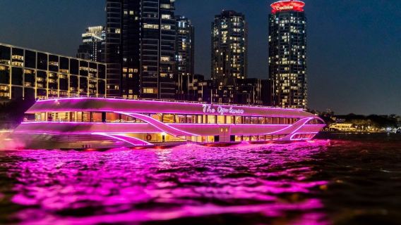 [공식 차오프라야 강 크루즈] 오퓰런스 크루즈 (차오프라야 디너 크루즈) 입장권 + 뷔페|선택사항 캐빈