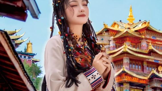 Perjalanan satu hari Ngarai Harimau Melompat + Shangri-La [Wisata murni + Pesta Tusi + Bendera doa besar + Perjalanan pulang via jalan tol]