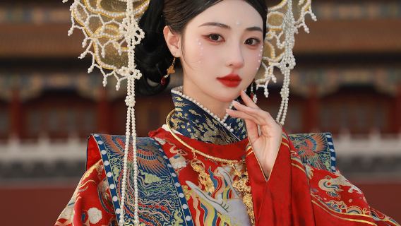 Beijing the palace museum trip moments[Ming dynasty costume set with makeup, styling and accessories]