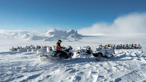 Iceland Langjokull Glacier snowmobile experience + natural ice cave exploration 1-day tour (small group/city transfer)