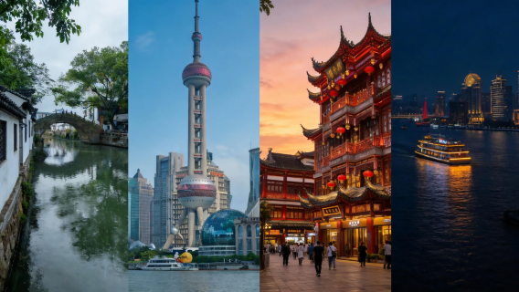 Shanghai Tagesausflug|Oriental Pearl Tower + Yu-Garten + Bund + Huangpu-Nachtbootsfahrt