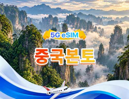 중국 본토 5G eSIM | 3개 네트워크 지원, ChatGPT 및 Google 지도 지원 | 일일 500MB - 총 100GB | 1~60일 | 24시간 결제 | QR 코드