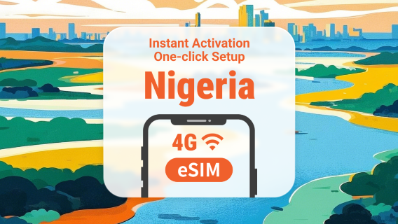 eSIM de Nigeria | Cobertura de red dual | 1–30 días | Código QR instantáneo