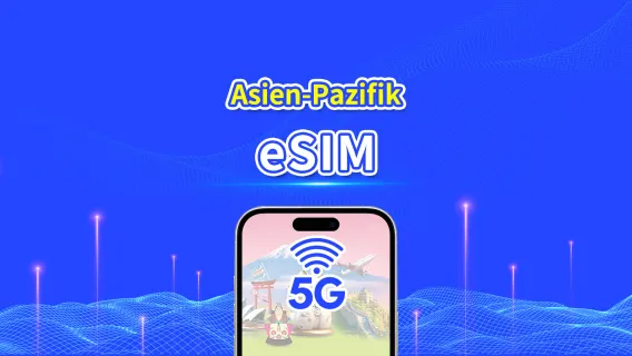 Asien-Pazifik | 5G/4G | Tägliches/Gesamt-Datenpaket | 1–30 Tage | 24-Stunden-Abrechnung | QR-Code