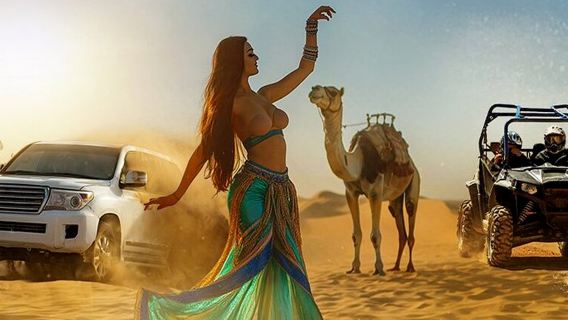 Trại sa mạc Rayna: Trải nghiệm trại sa mạc Dubai với các chuyến đi săn địa hình, dịch vụ đón khách tại khách sạn, cưỡi lạc đà, bữa tối, tiệc nướng, chương trình biểu diễn và nhiều gói khác