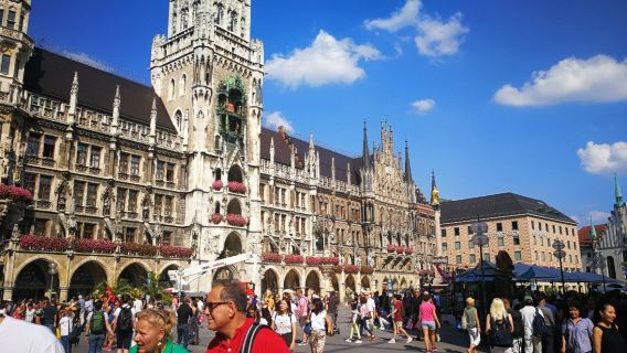 Marienplatz + Beer and Oktoberfest Museum + FC Bayern Fan World + Karlstor Day Tour