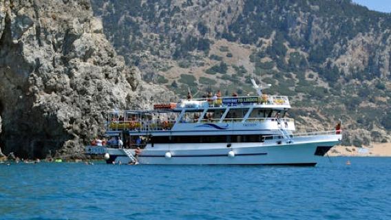 Boat Trip to Lindos with Swim Stops from Rhodes with optional transfers