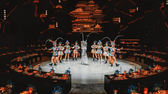 HONG DING YAN · Immersive palace feast in Chengdu | Oriental aesthetic hot pot dining show authentic Sichuan hot pot dining show