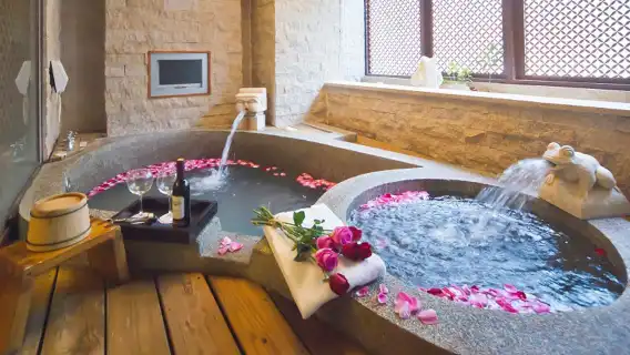 台中惠來谷關溫泉會館2人聆泉湯屋泡湯(假日2人＋NT$400)