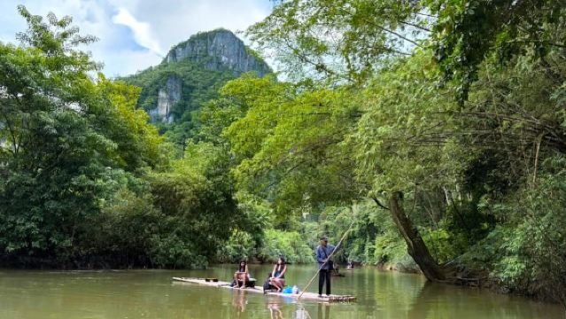 Sok River: Bamboo Raft Ride, Monkey Temple & View Point Tour